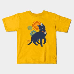 Balls And Black Cat Kids T-Shirt